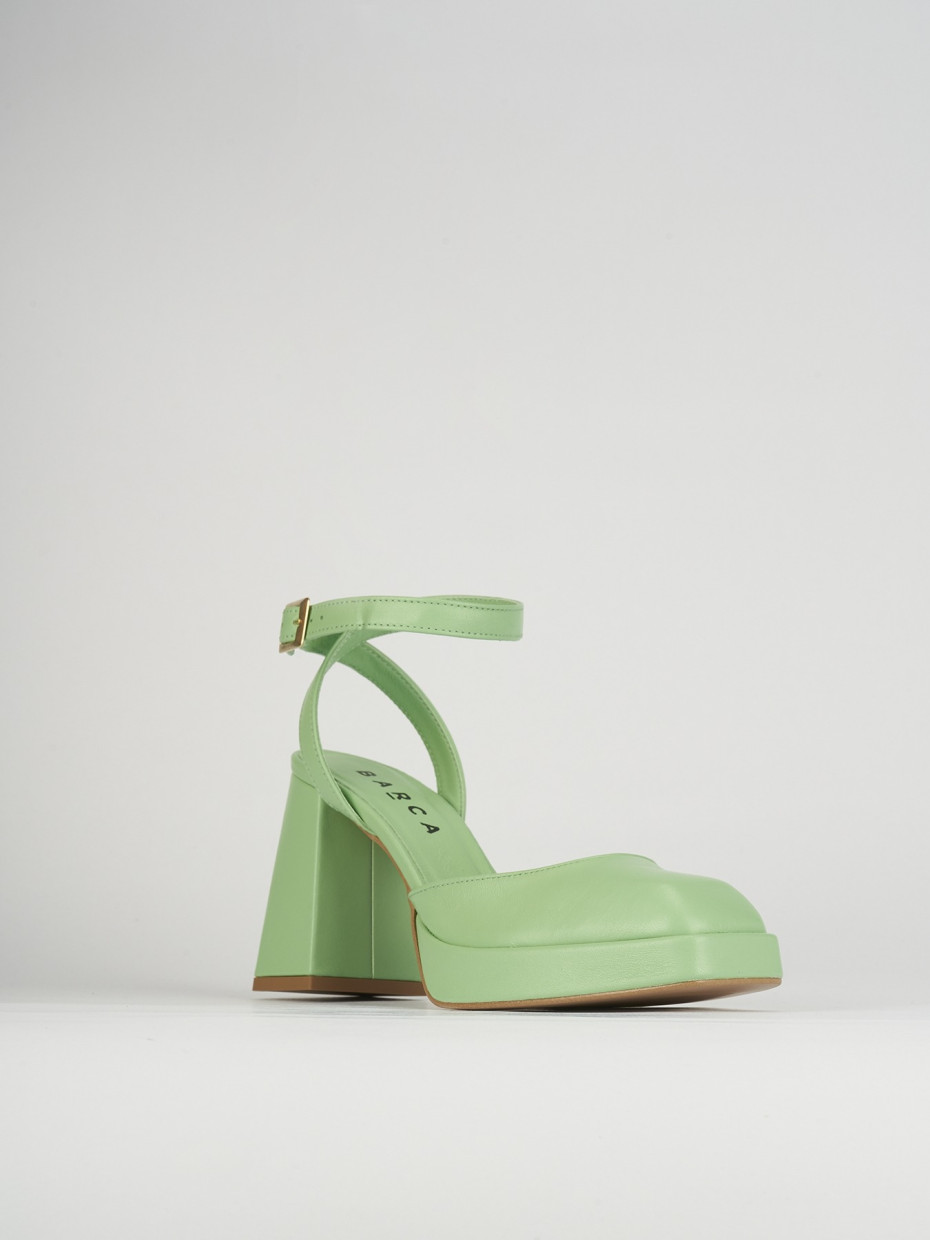Sandali tacco 9cm pelle verde