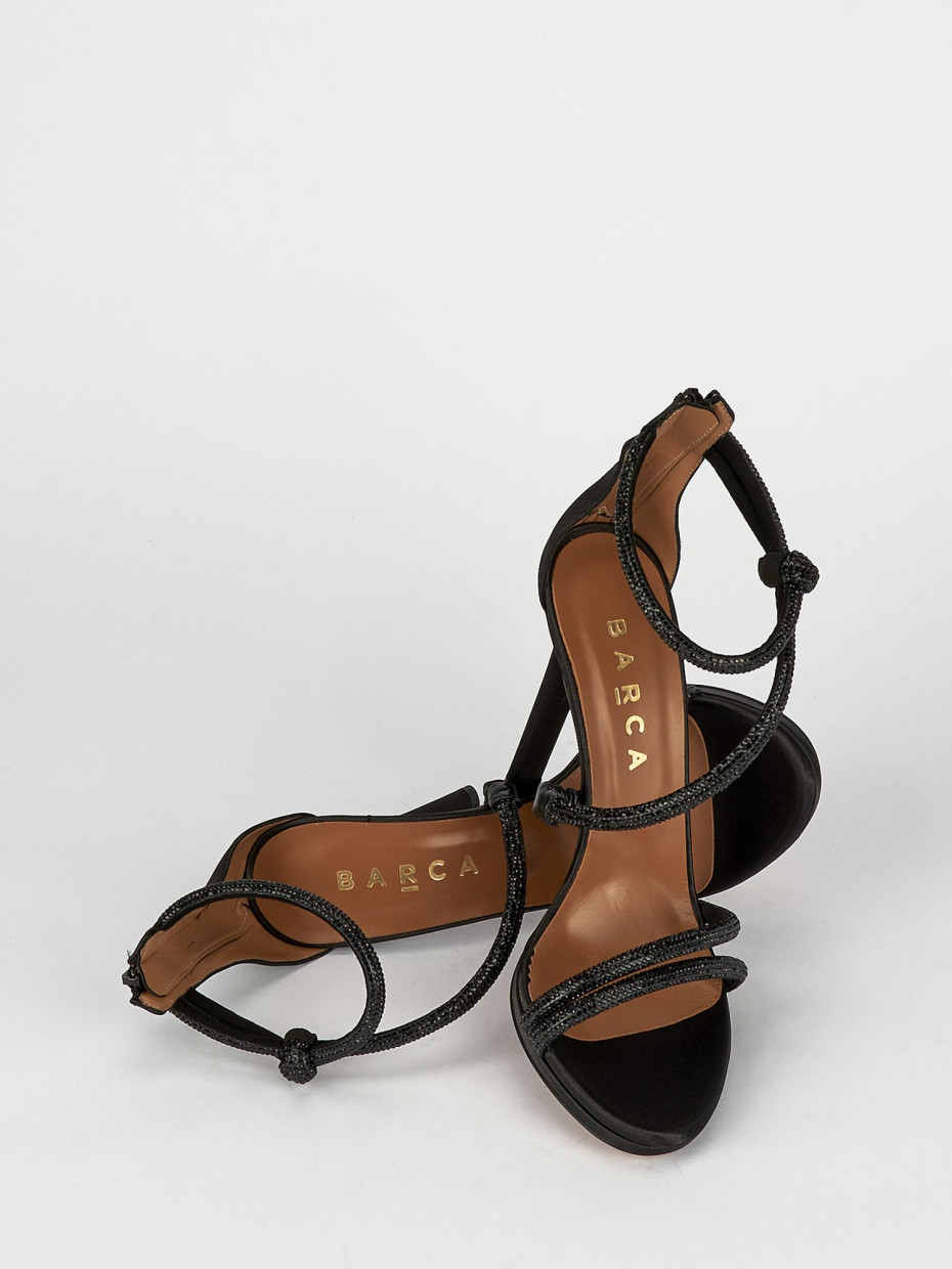 Sandali tacco 10cm pelle nero