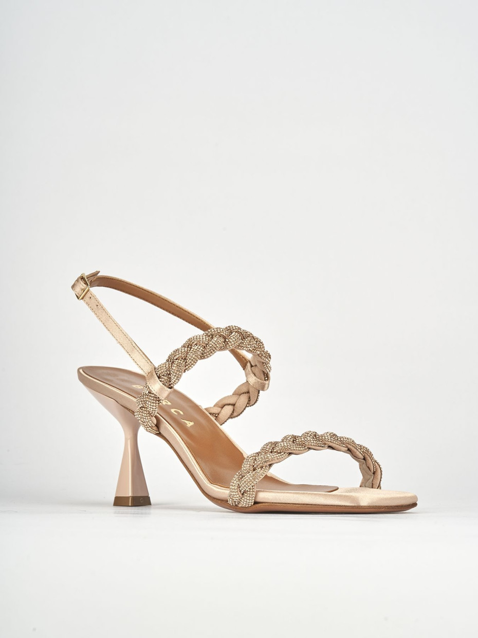 Sandali tacco 7cm pelle rosa