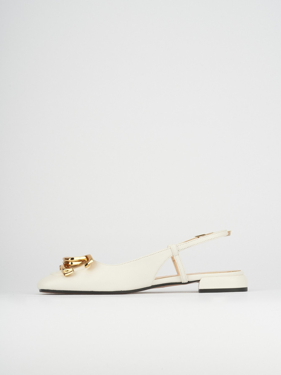 Ballerine tacco 1cm pelle beige