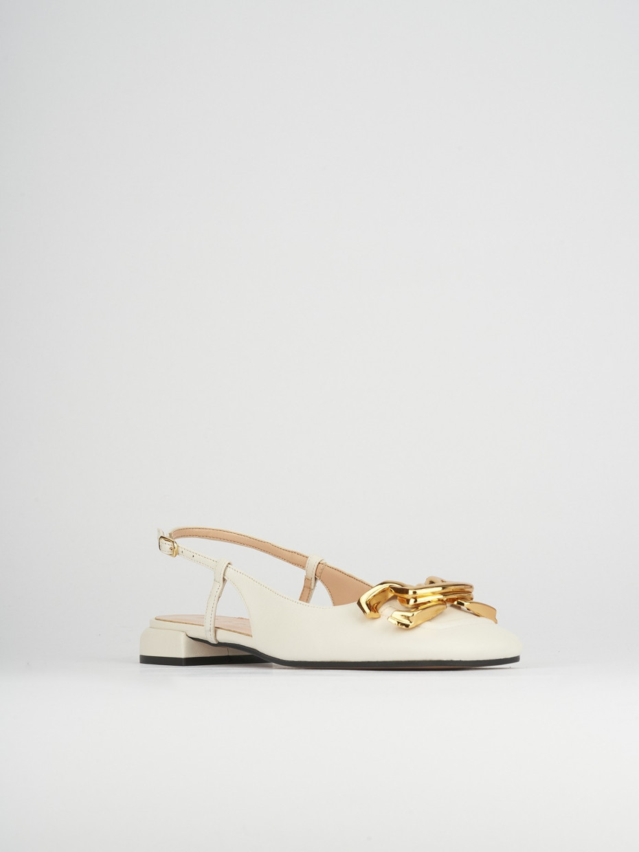 Ballerine tacco 1cm pelle beige
