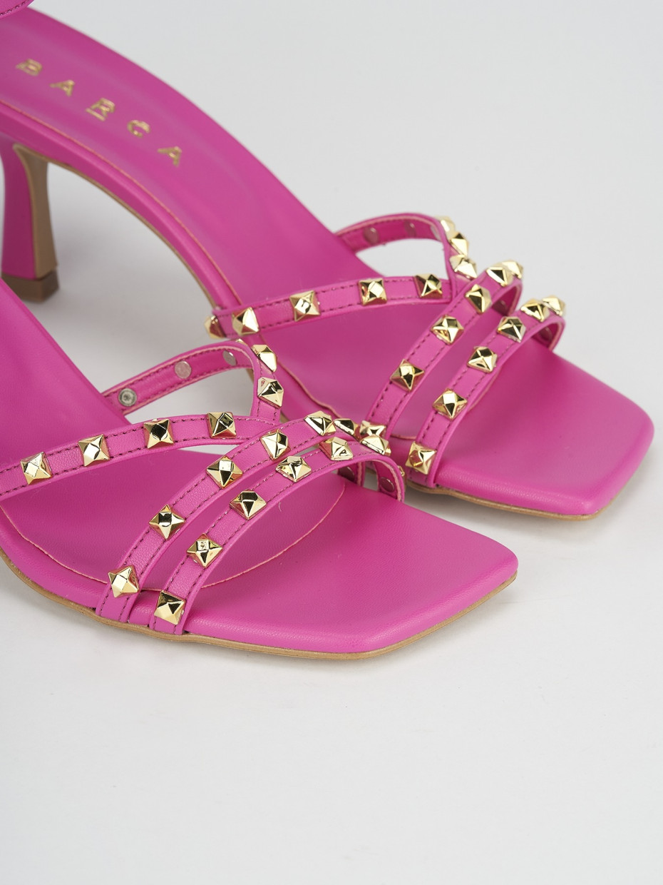 Sandali tacco 7cm pelle rosa