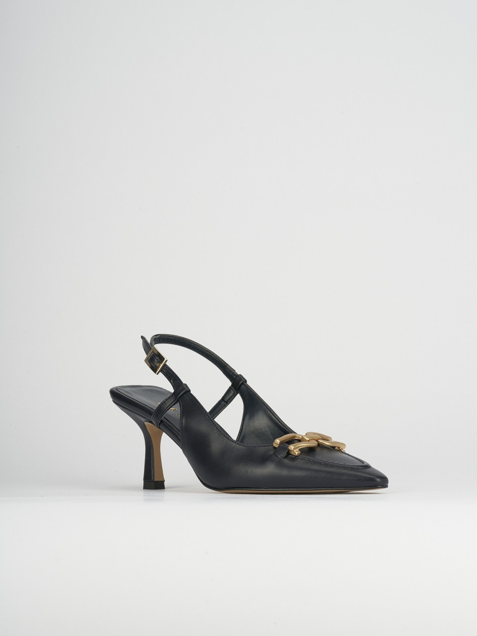 Pumps heel 7 cm blu leather