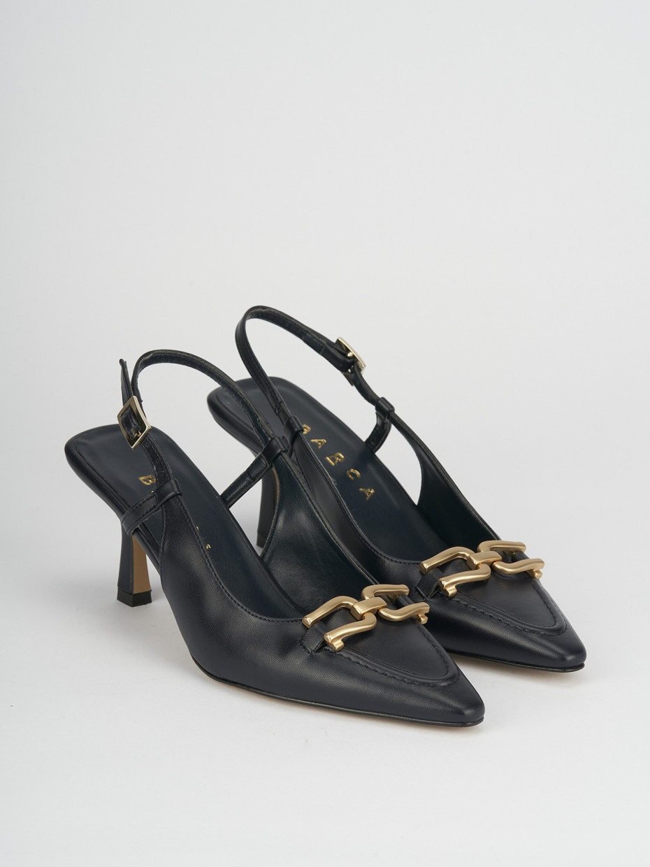Pumps heel 7 cm blu leather