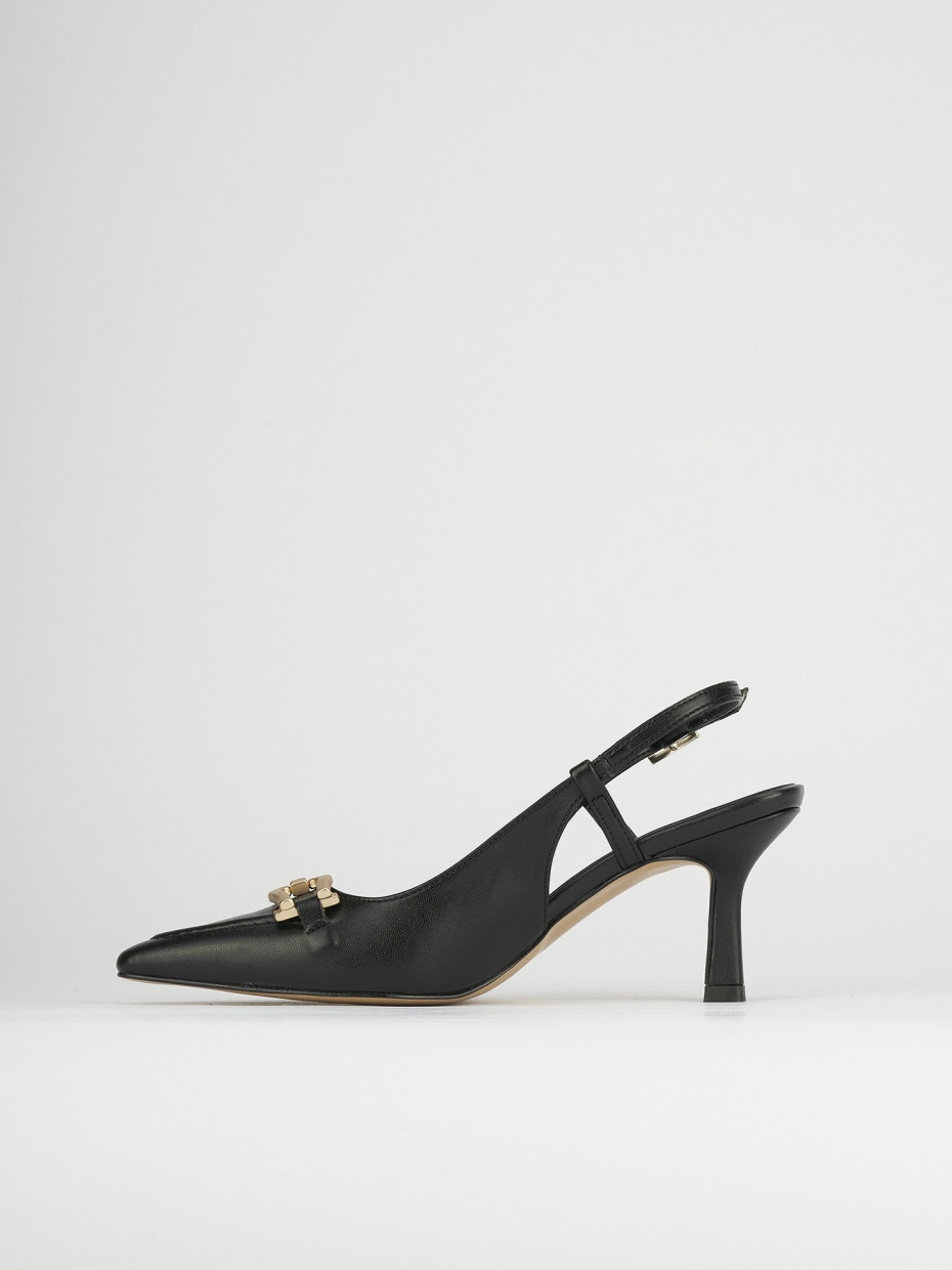 Pumps heel 7 cm black leather