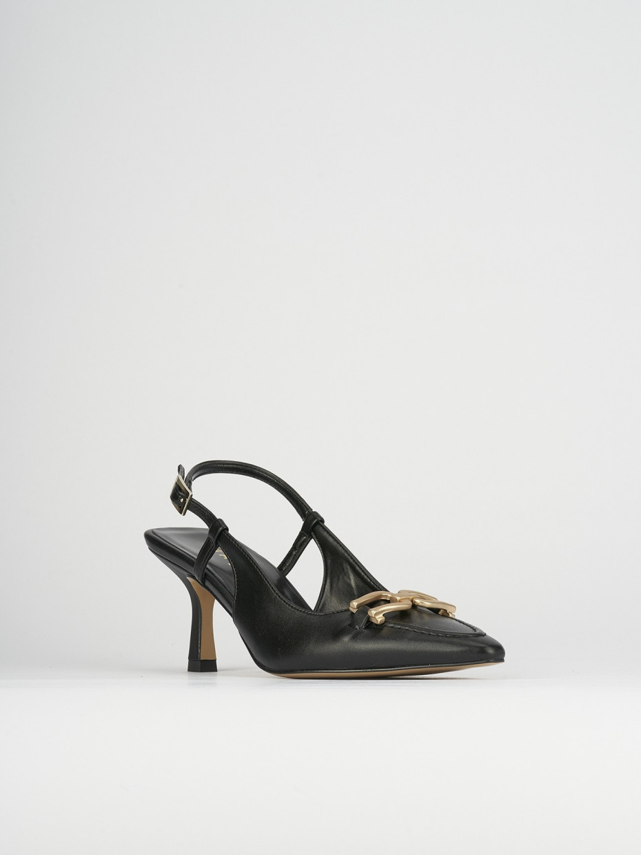 Pumps heel 7 cm black leather