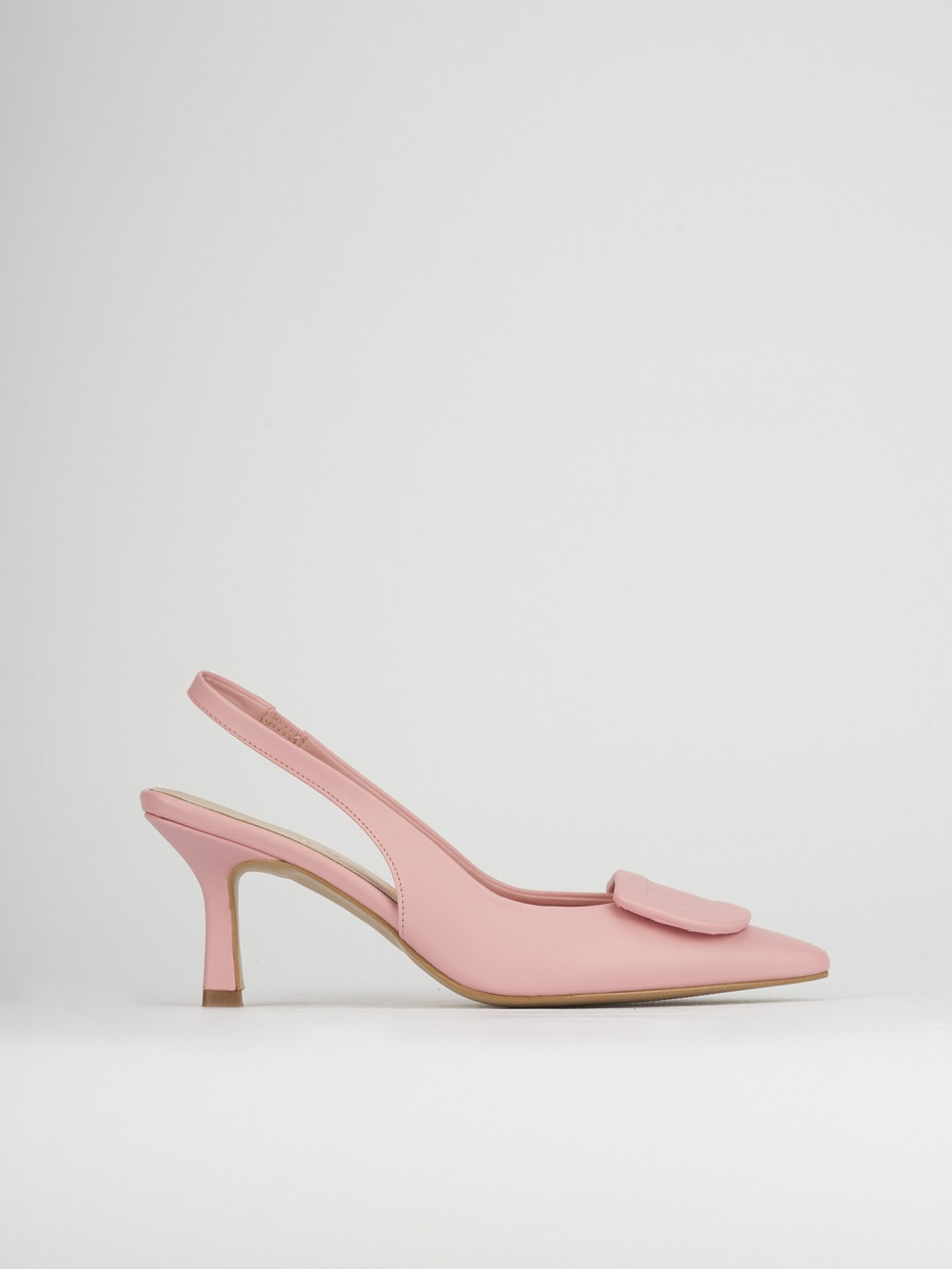 Pumps heel 7 cm pink leather