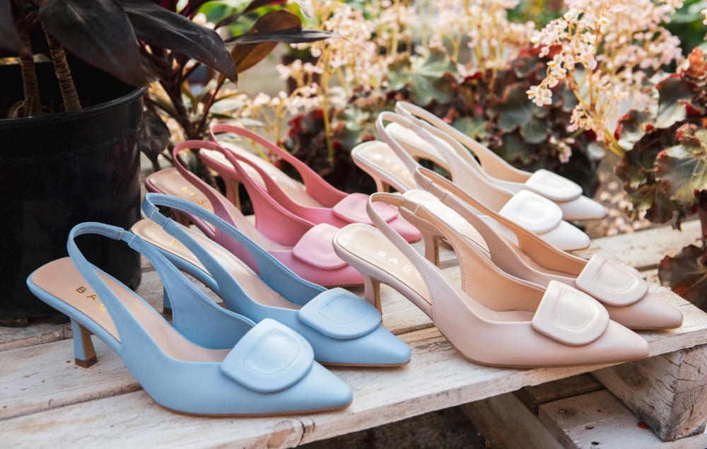 Pumps heel 7 cm beige leather