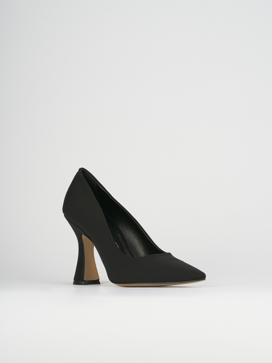 Pumps heel 10 cm black licra