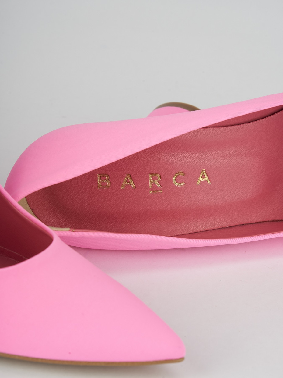 Décolleté e slingback tacco 10cm licra rosa