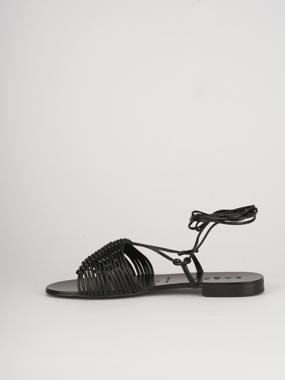 Sandali tacco 1cm pelle nero