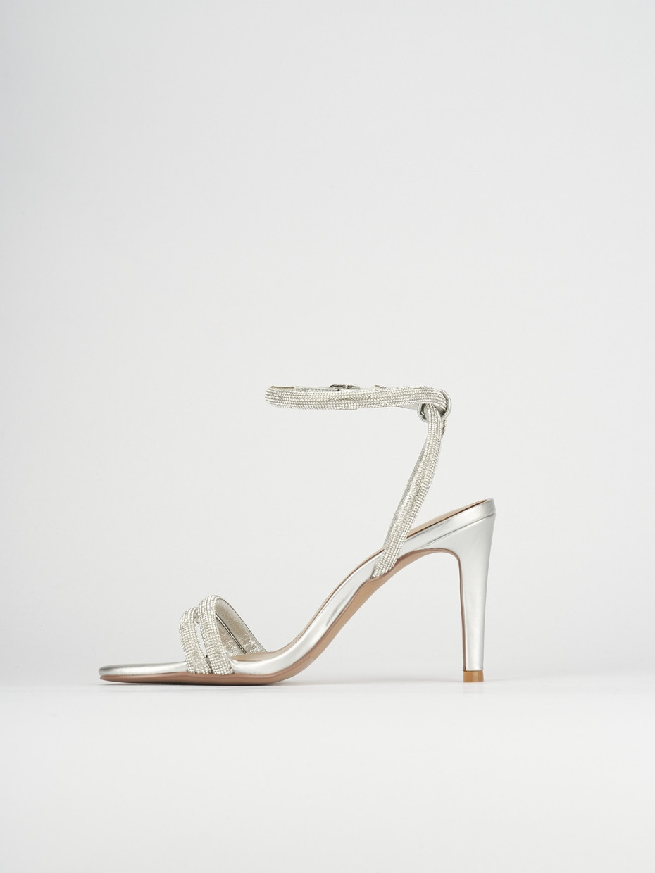Sandali tacco top brillantini