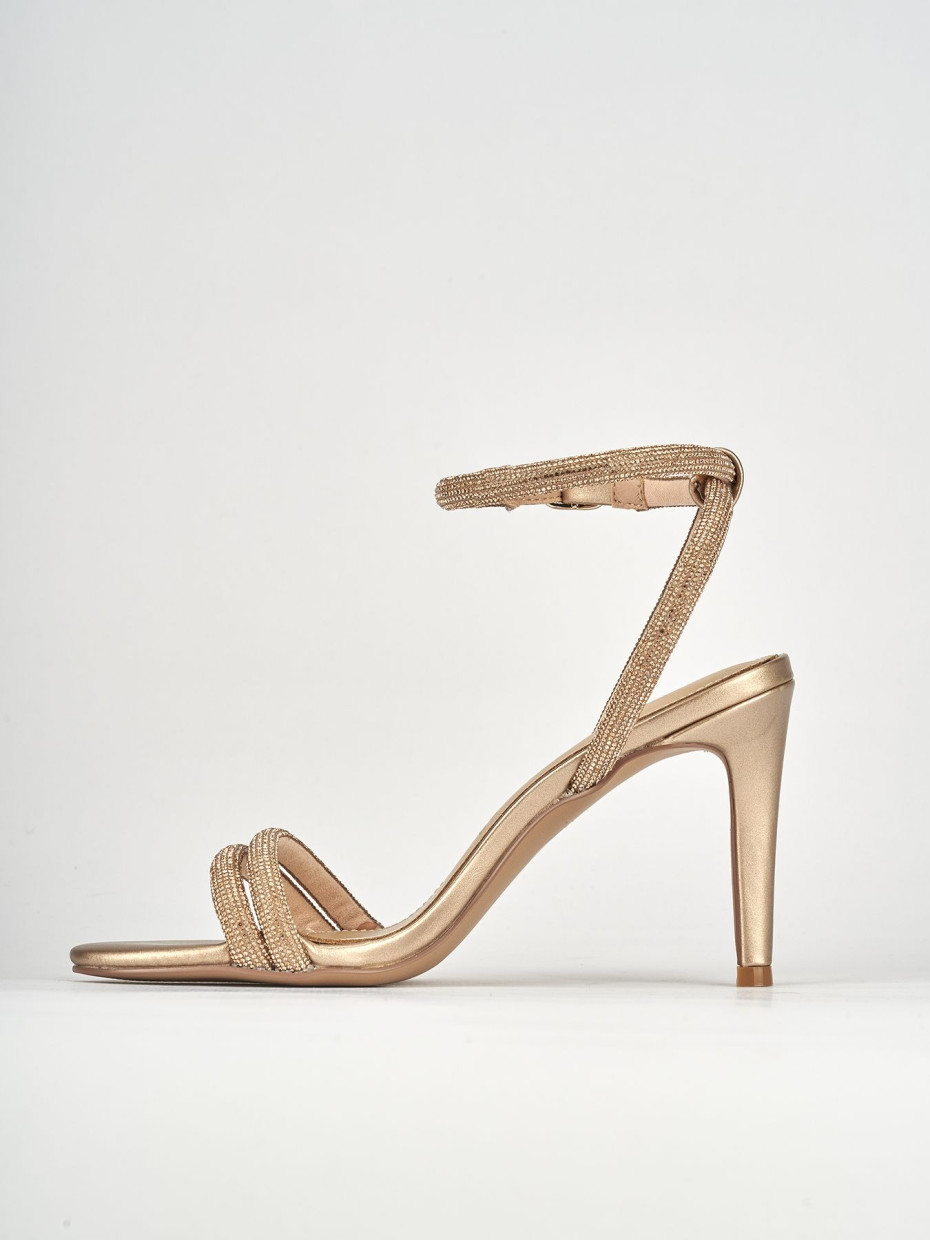 Sandali tacco 9cm pelle rosa
