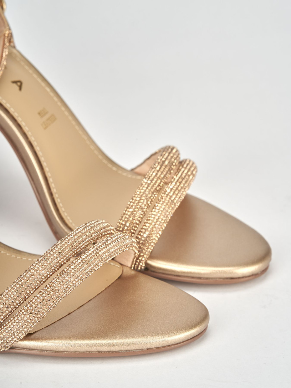 Sandali tacco 9cm pelle rosa