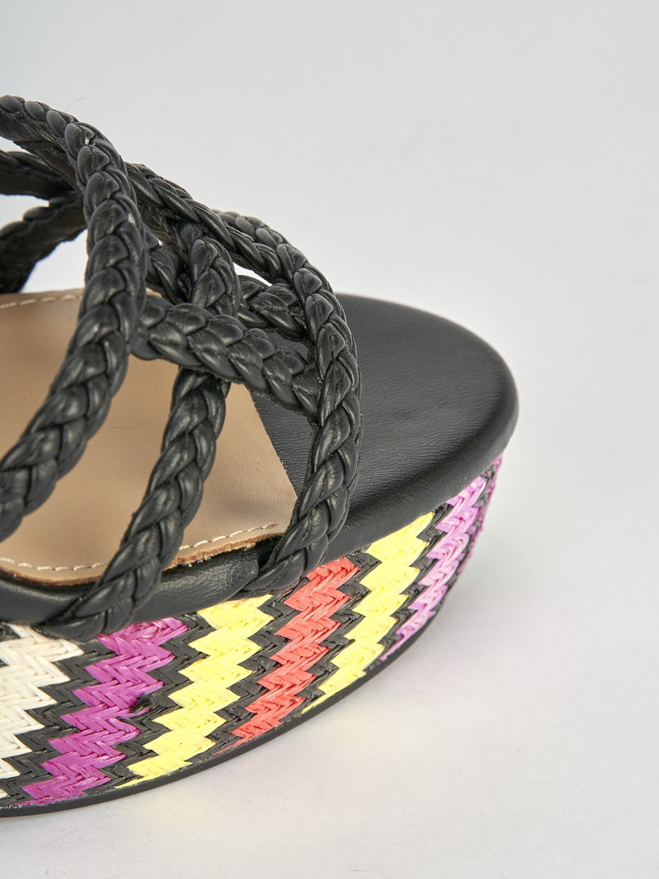 Sandali tacco 10cm pelle nero