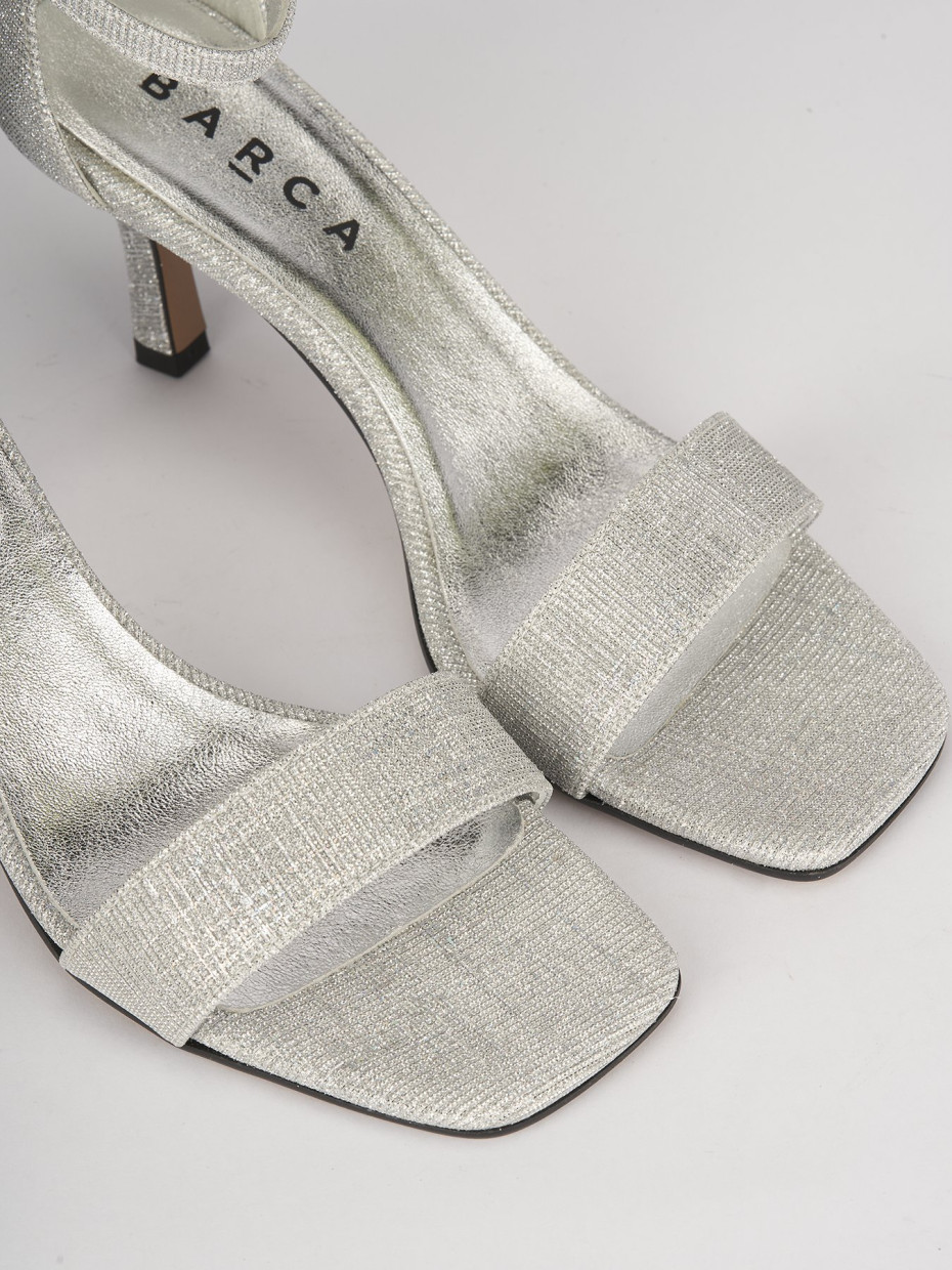 Silver grey sale heeled sandals