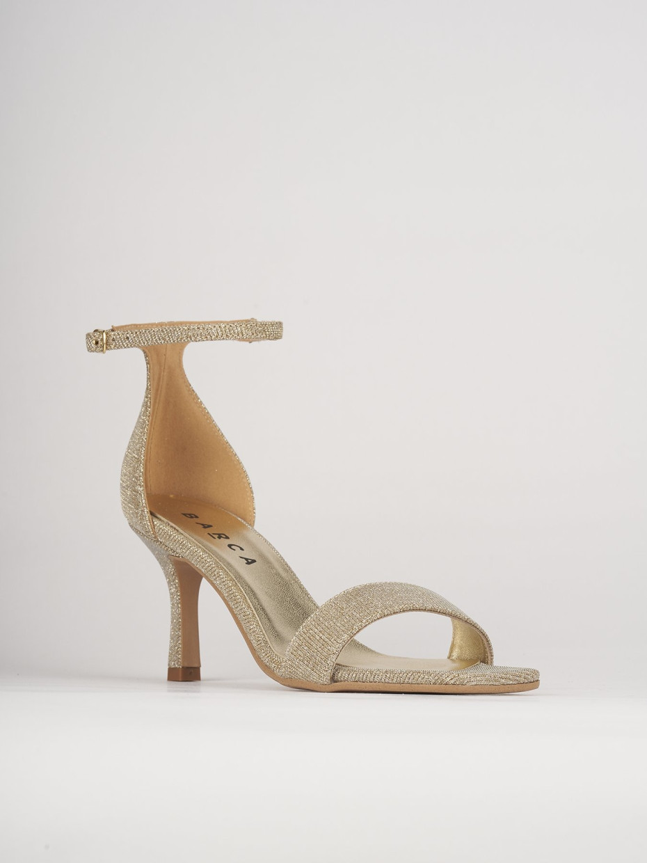 Sandali tacco 6cm pelle oro