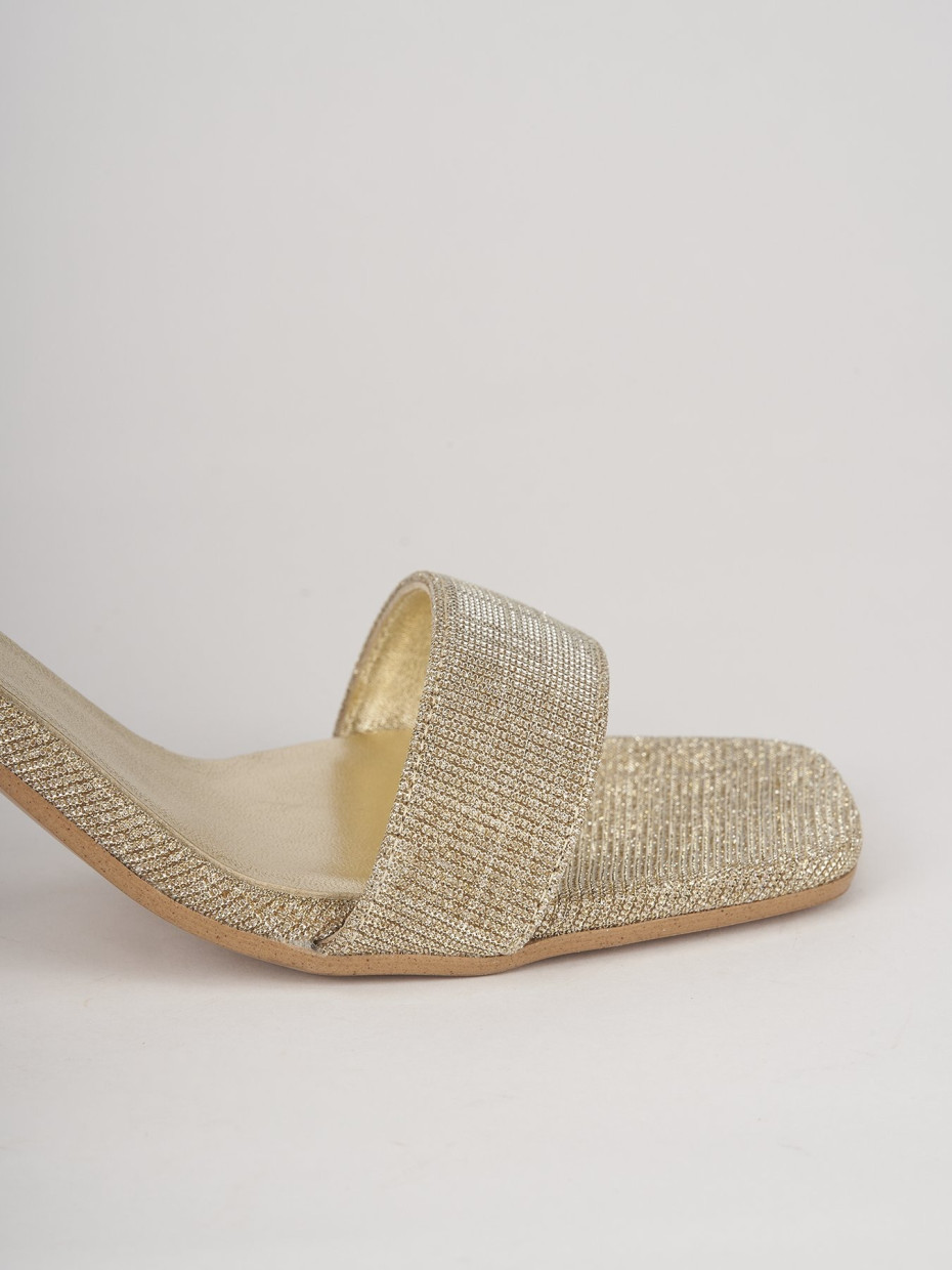 Sandali tacco 6cm pelle oro