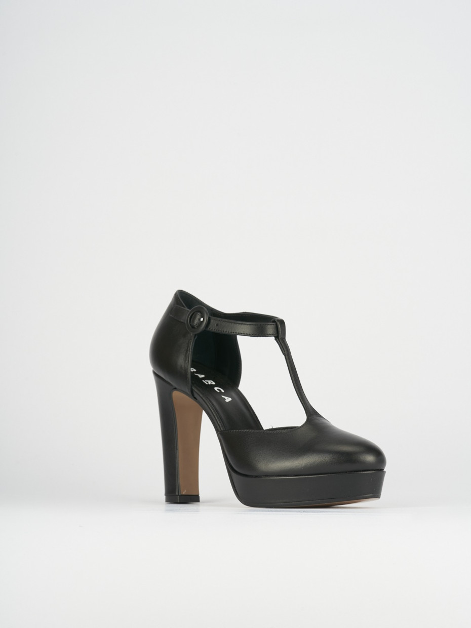 Pumps heel 9 cm black leather