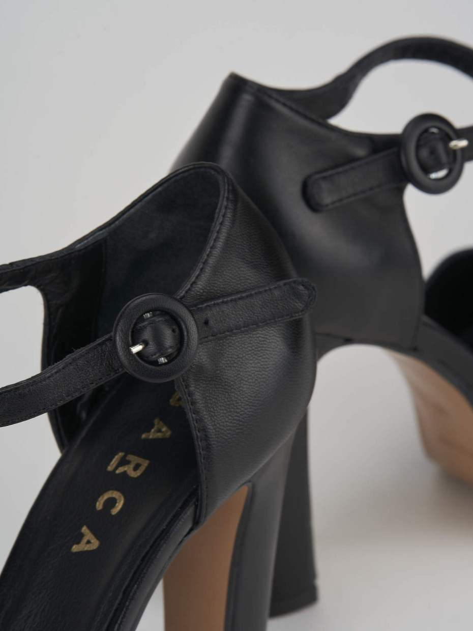 Pumps heel 9 cm black leather