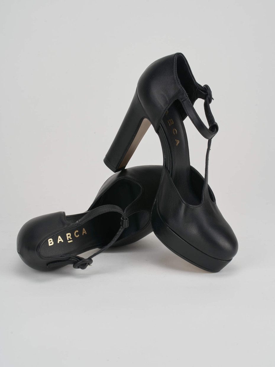 Pumps heel 9 cm black leather
