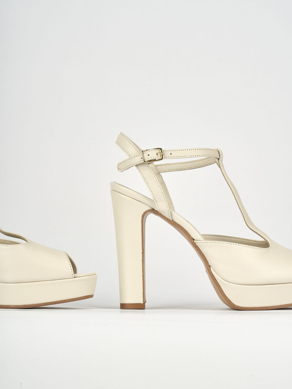 Beige t strap platform heels cheap