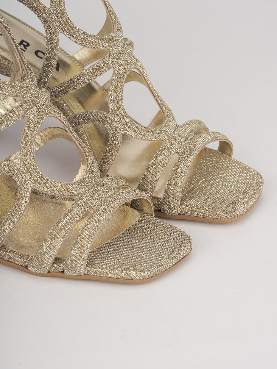 Sandali tacco 6cm pelle oro