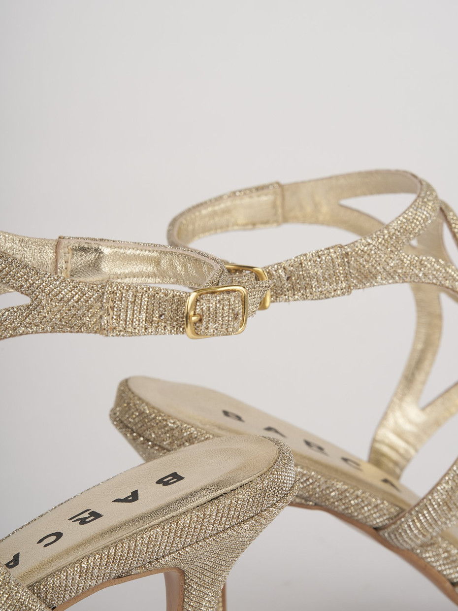 Sandali tacco 6cm pelle oro