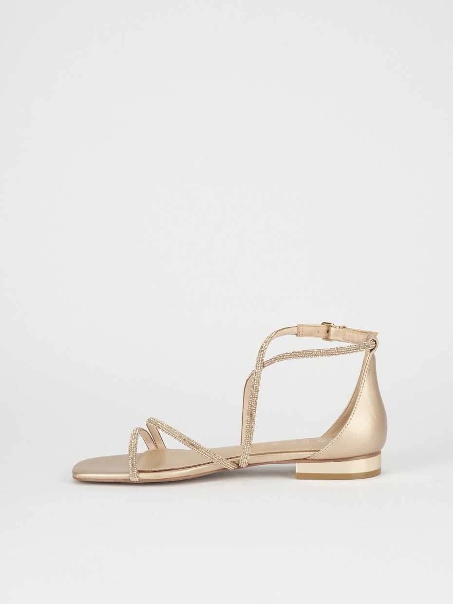 Sandali tacco 1cm pelle rosa