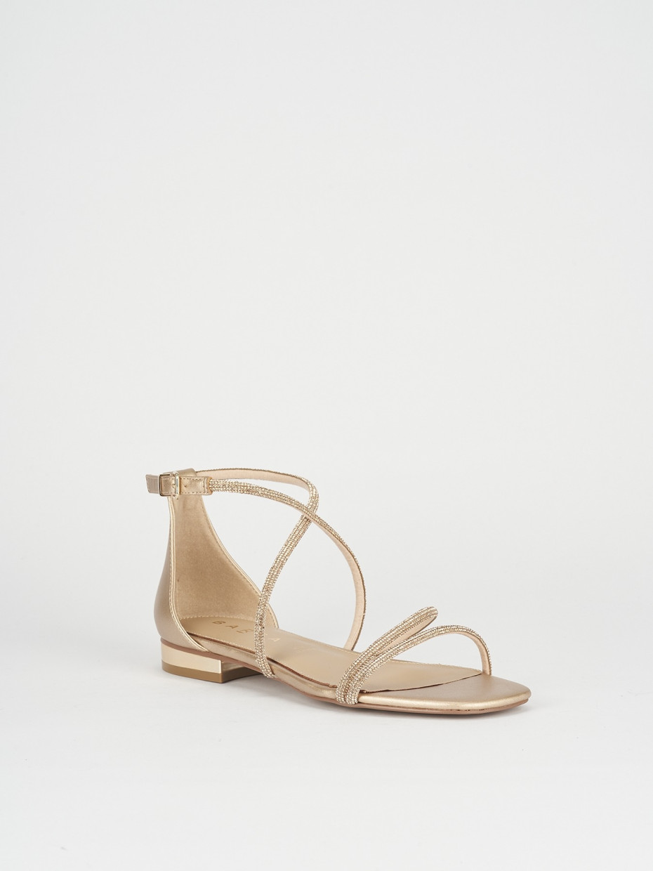 Sandali tacco 1cm pelle rosa