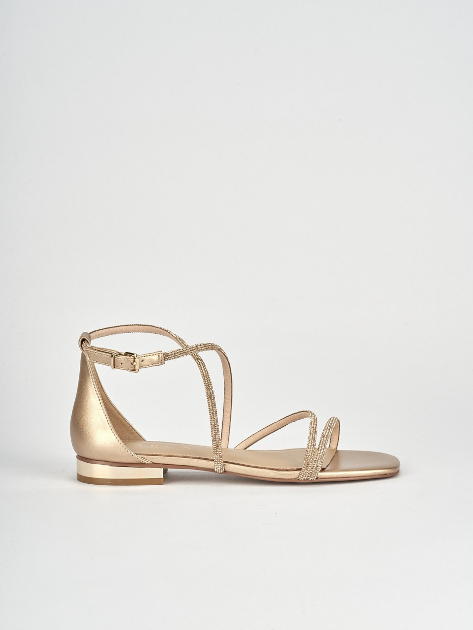 Sandali tacco 1cm pelle rosa