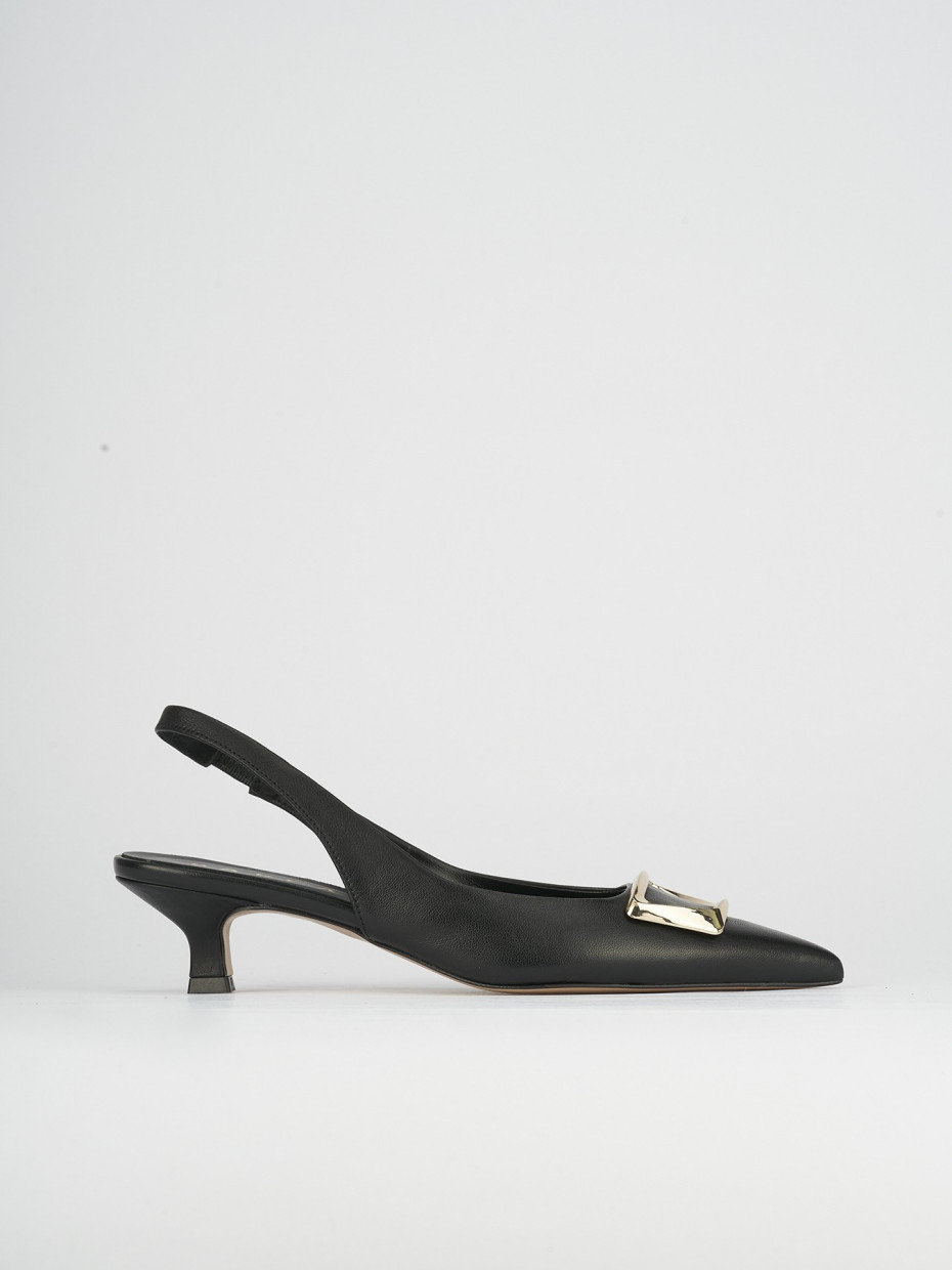 Pumps heel 5 cm black leather