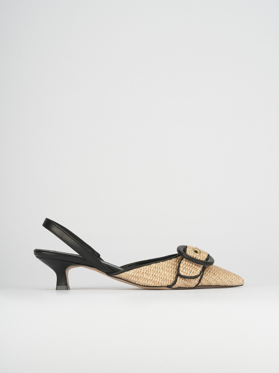 Pumps heel 5 cm black leather