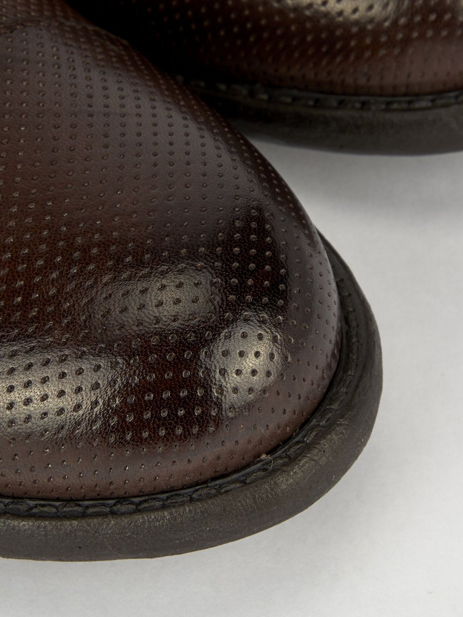 Scarpa no lace tacco 2 cm testa pelle