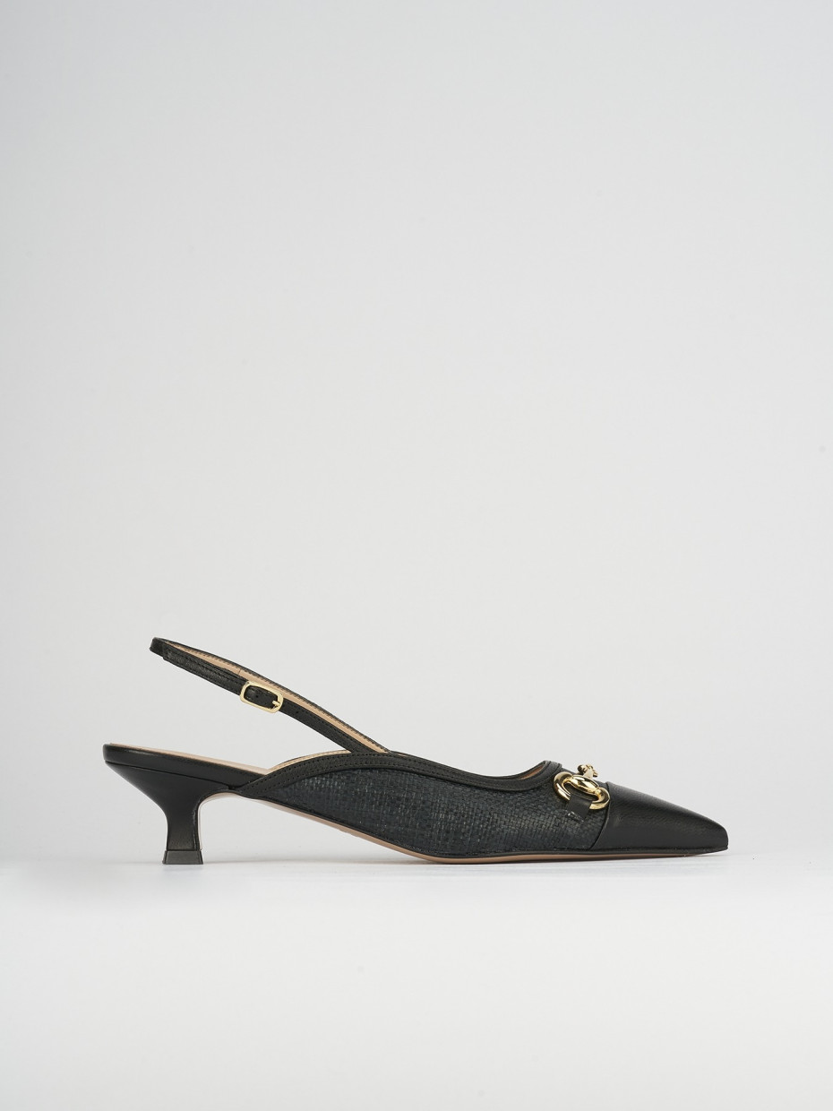 Pumps heel 5 cm black leather