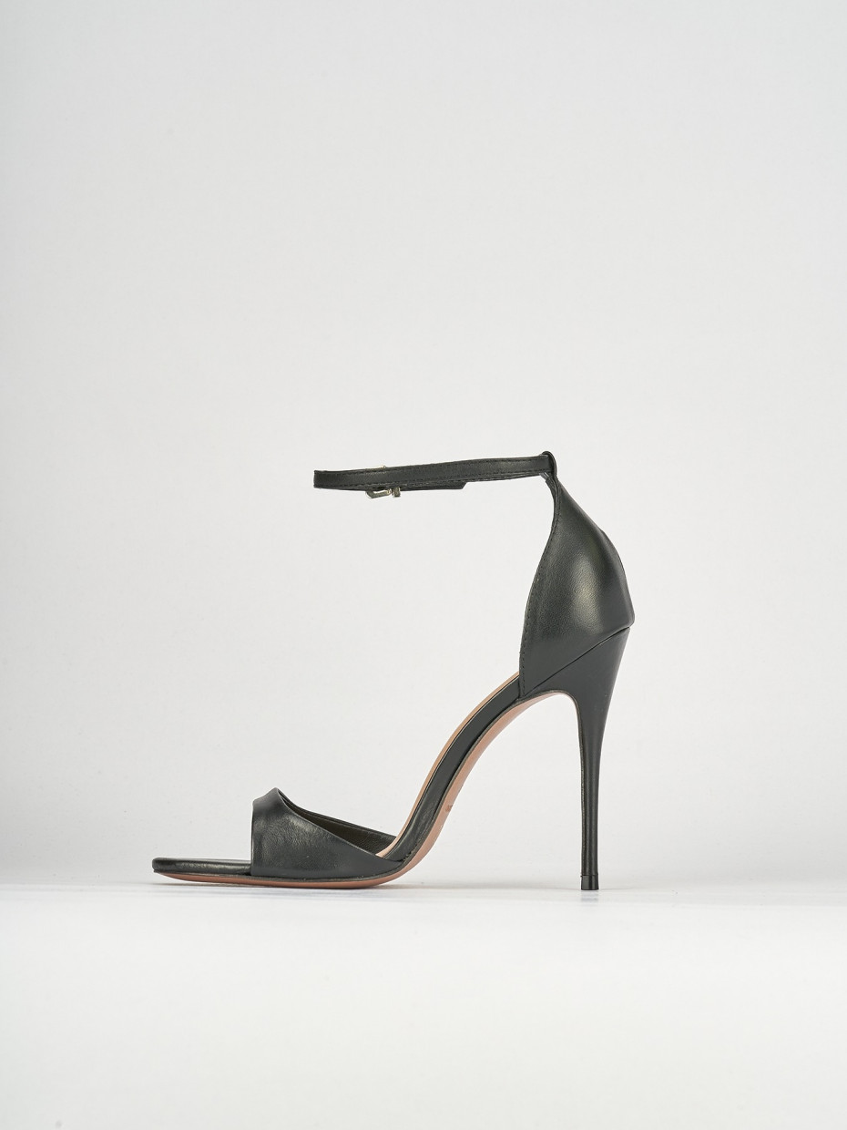 Sandali tacco 12cm pelle nero