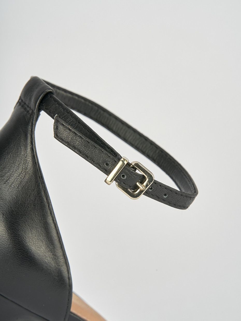Sandali tacco 12cm pelle nero
