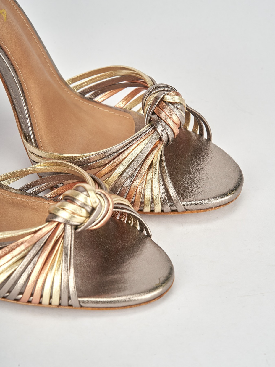 High heel sandals woman heel 12 cm multicolor leather Barca Stores