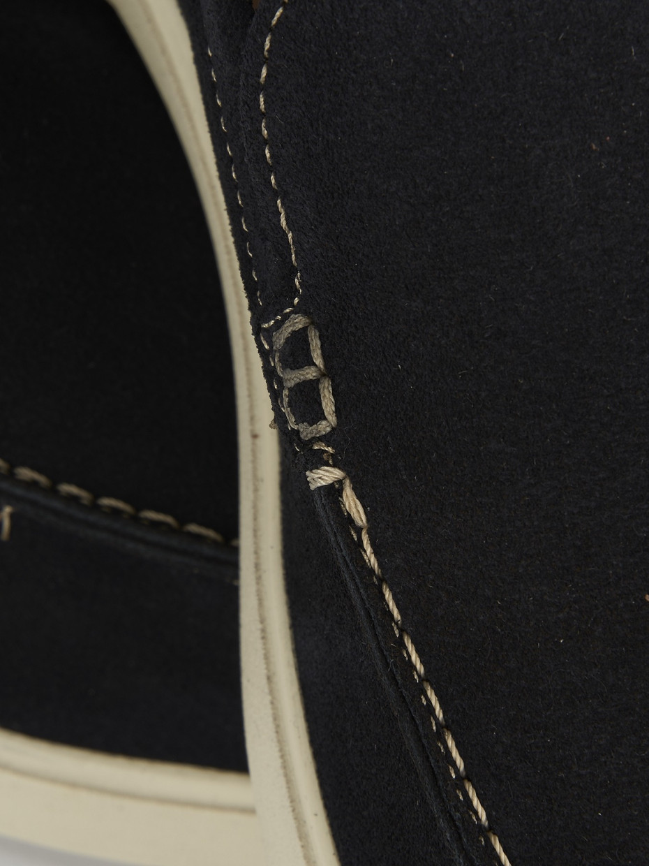 Loafers heel 2 cm blu chamois