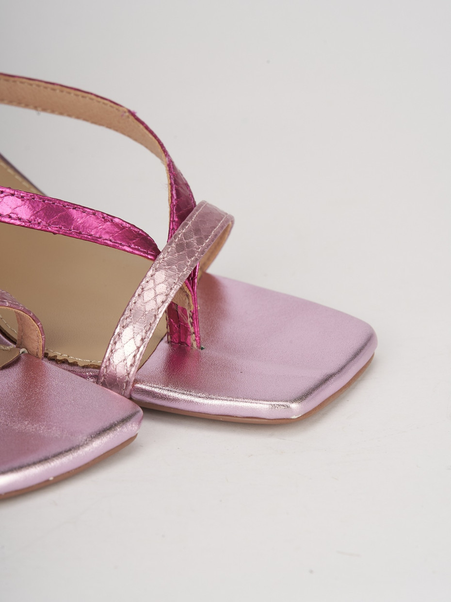 Sandali tacco 5 cm  multicolor pelle