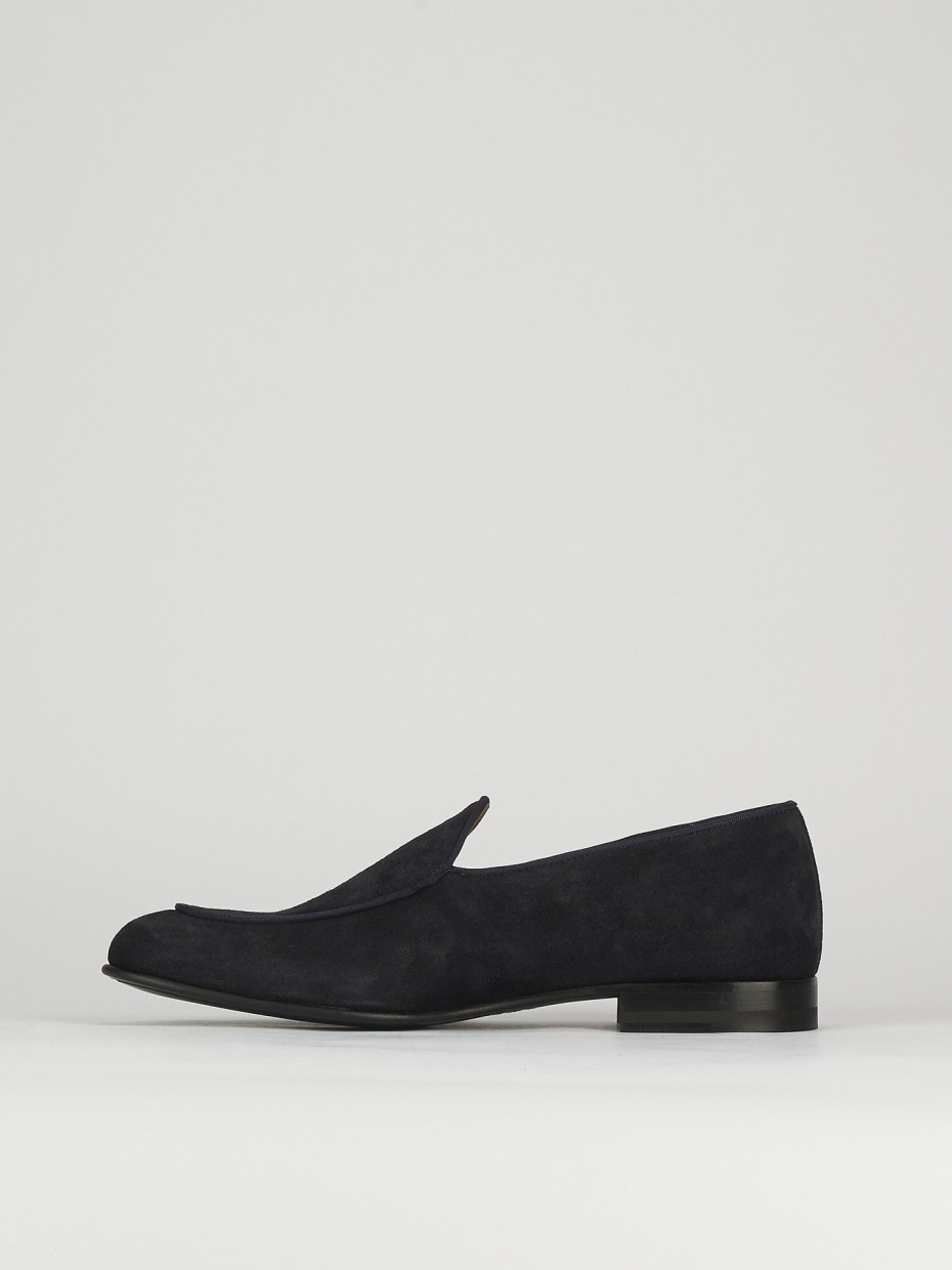 Loafers heel 2 cm blu chamois