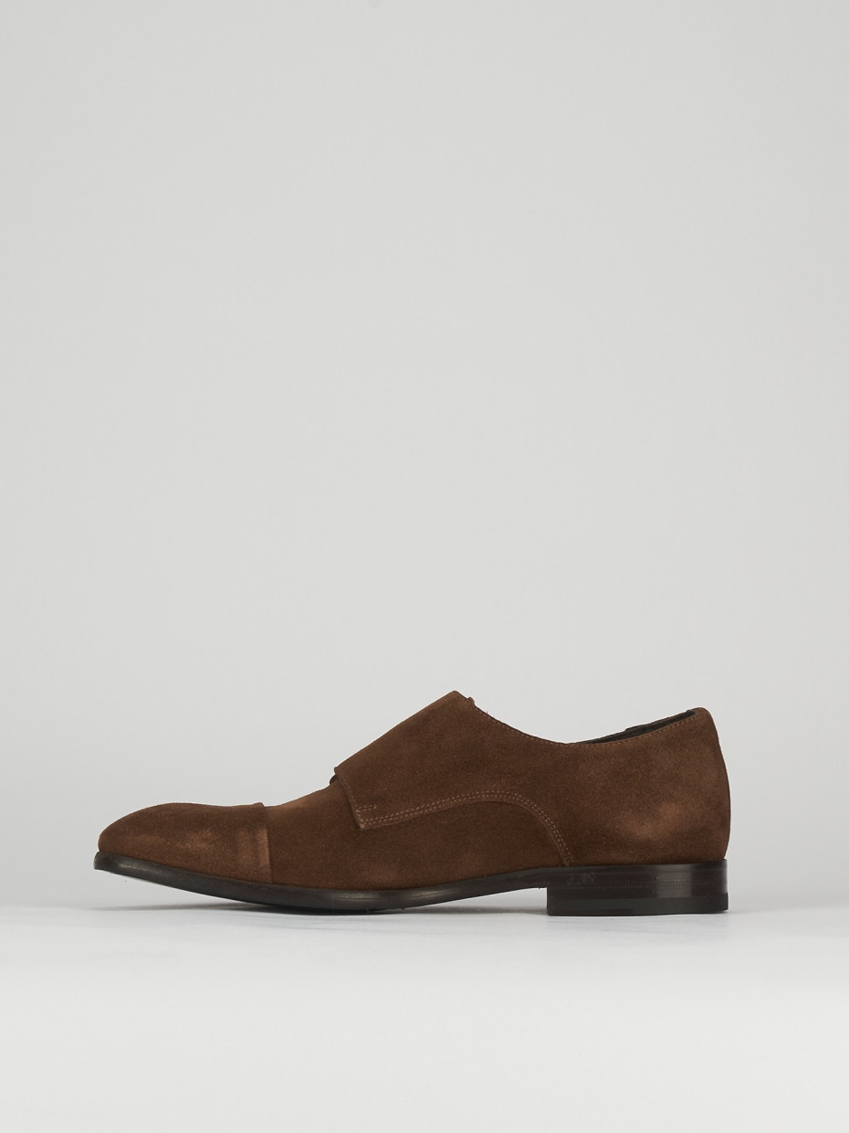 Loafers heel 2 cm brown chamois