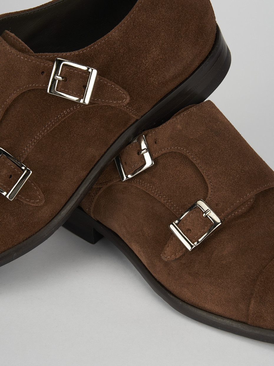 Loafers heel 2 cm brown chamois