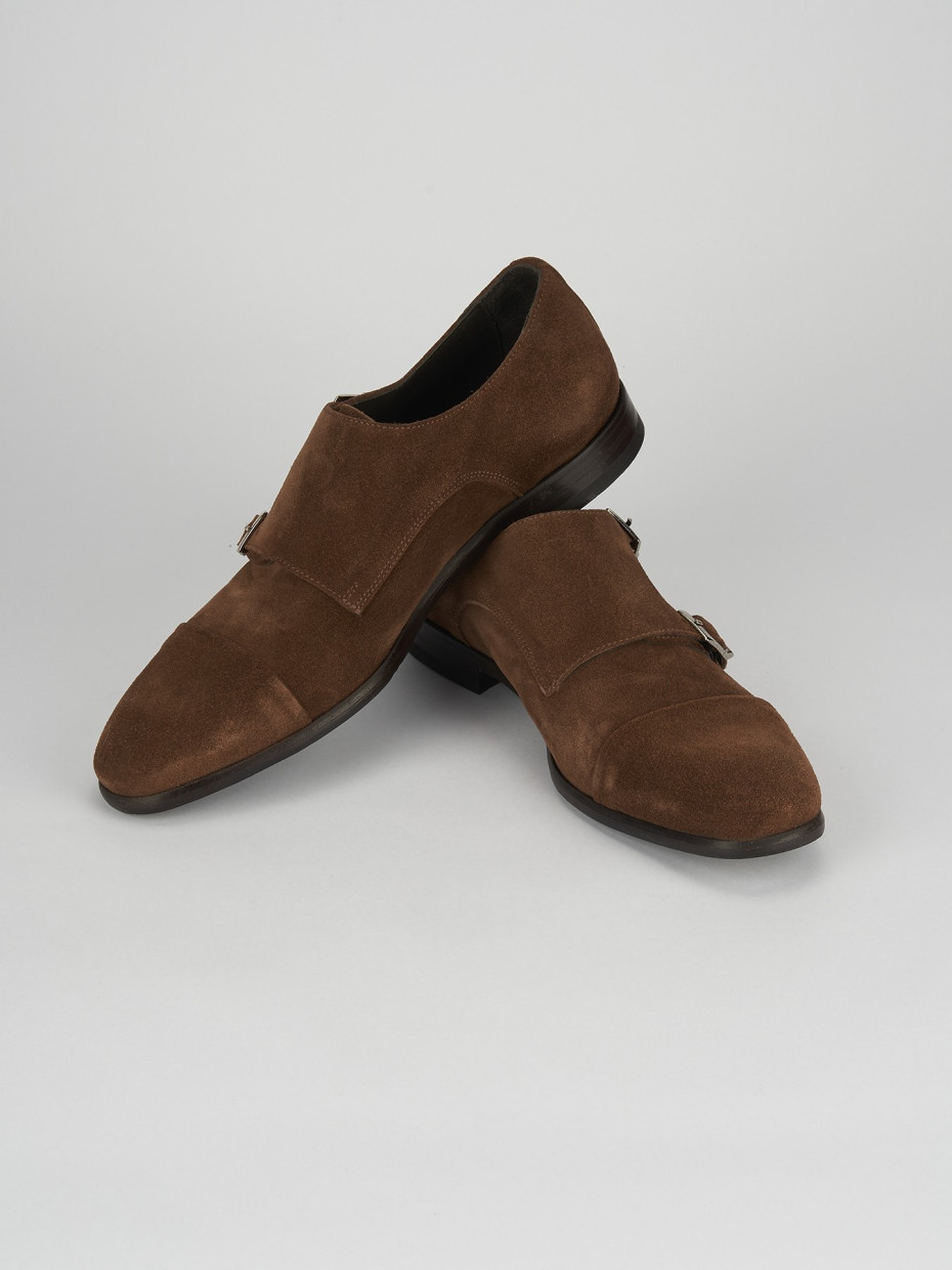 Loafers heel 2 cm brown chamois