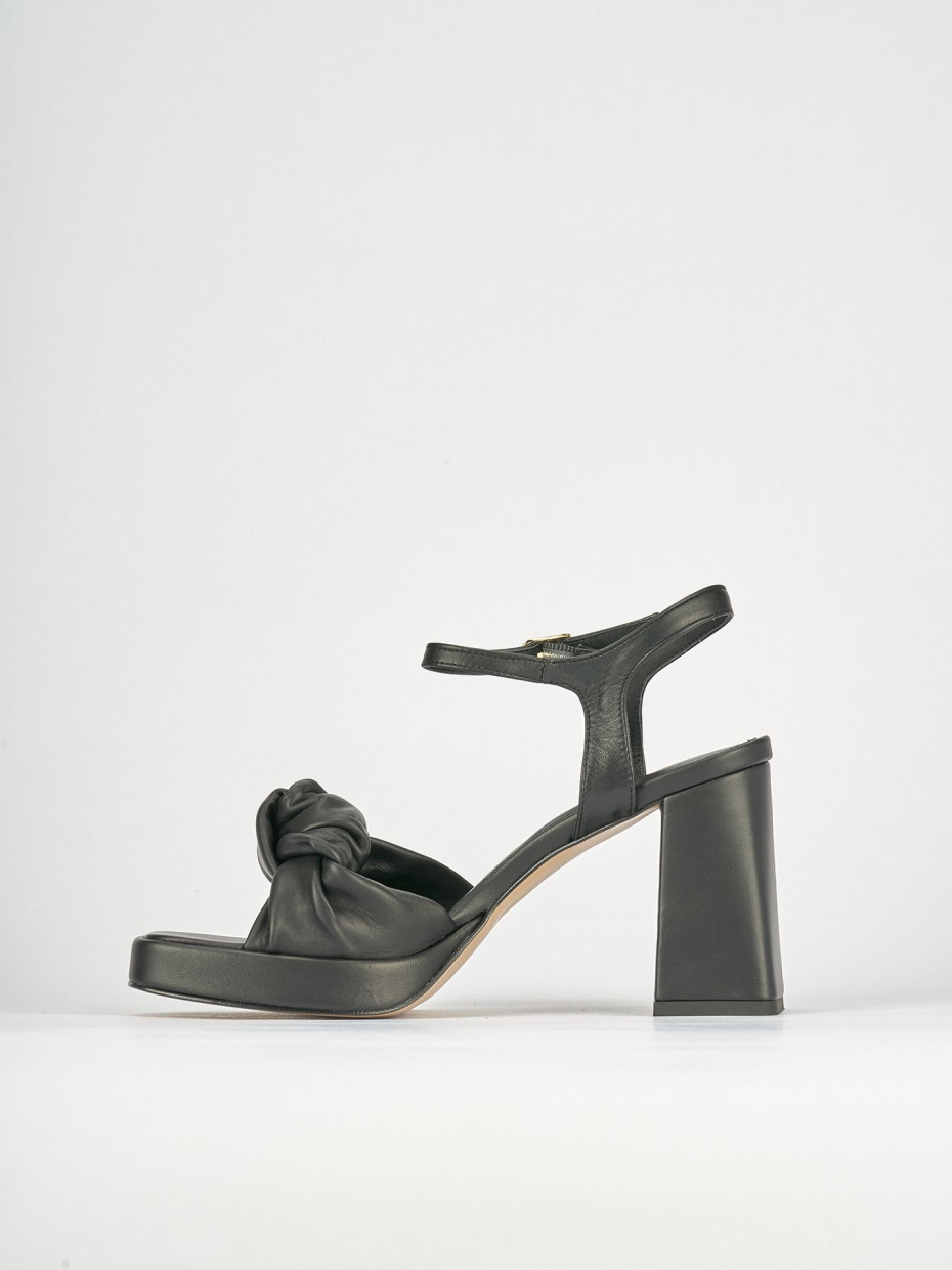 Sandali tacco 10cm pelle nero