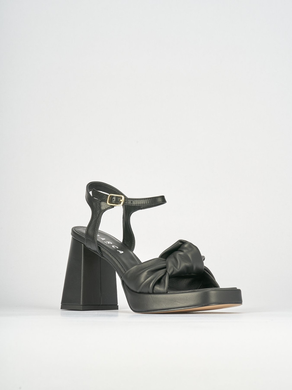 Sandali tacco 10cm pelle nero