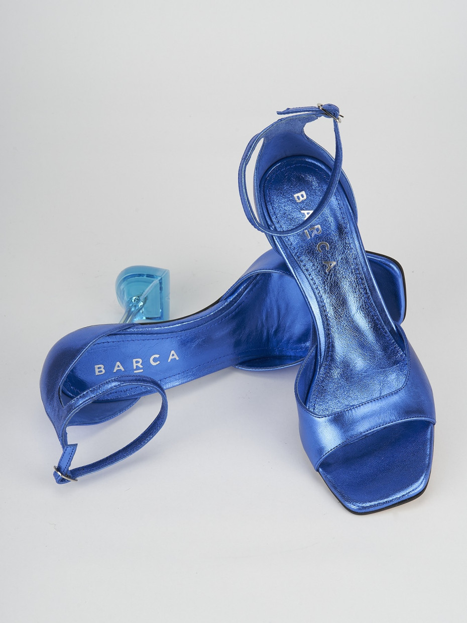 Sandali blu hotsell tacco basso