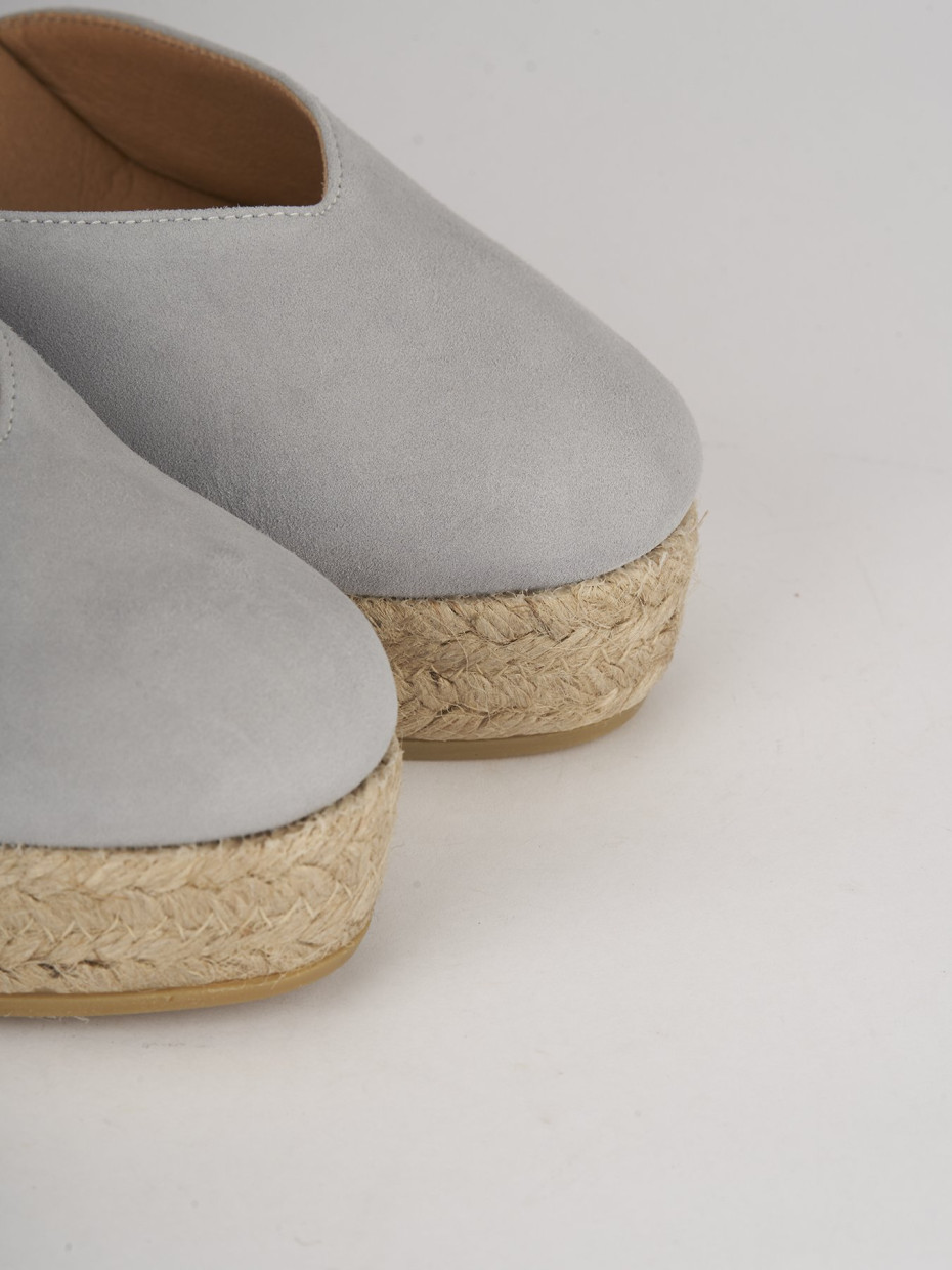 Espadrillas heel 5 cm light blue chamois