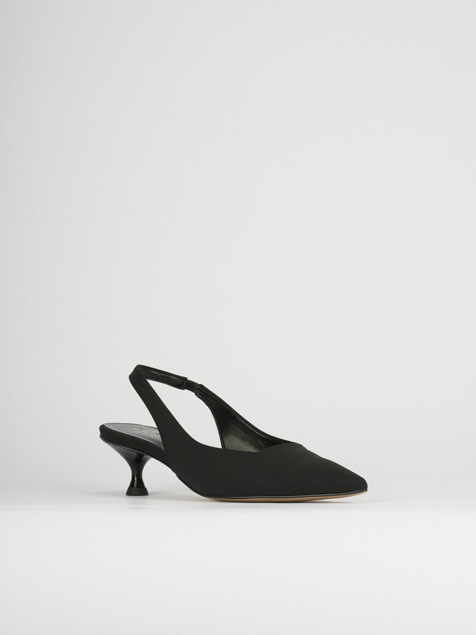 Pumps heel 5 cm black licra