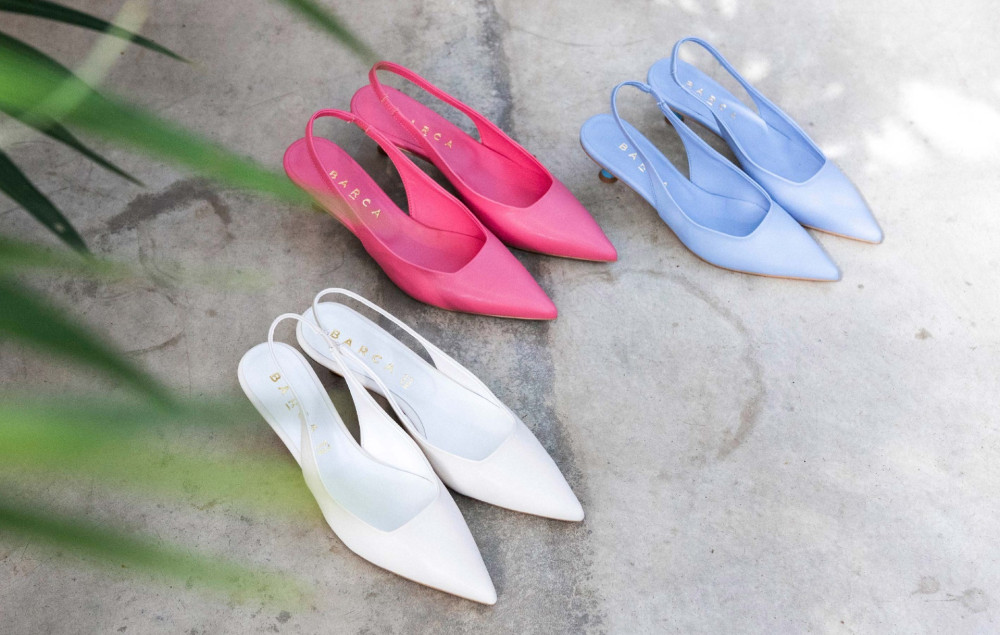 Pumps heel 5 cm white leather